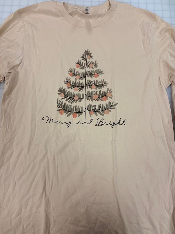 (3X) Merry and Bright - Long Sleeve Cream