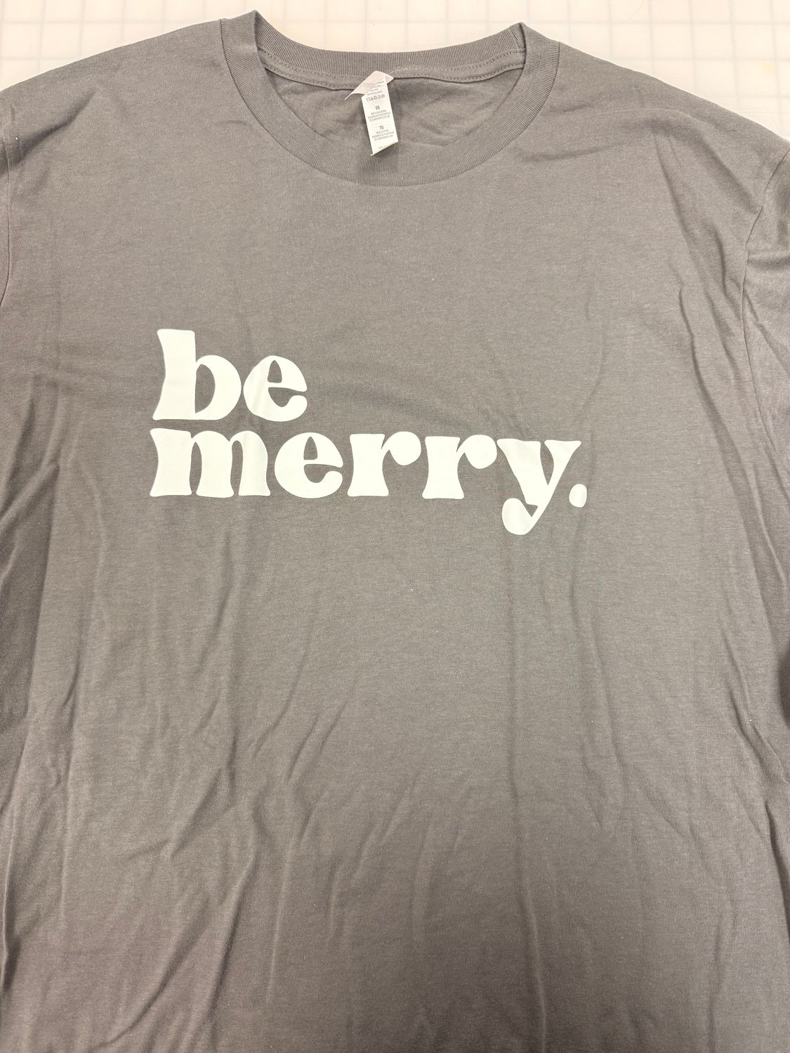 (XL) Be Merry  - Long Sleeve Gray