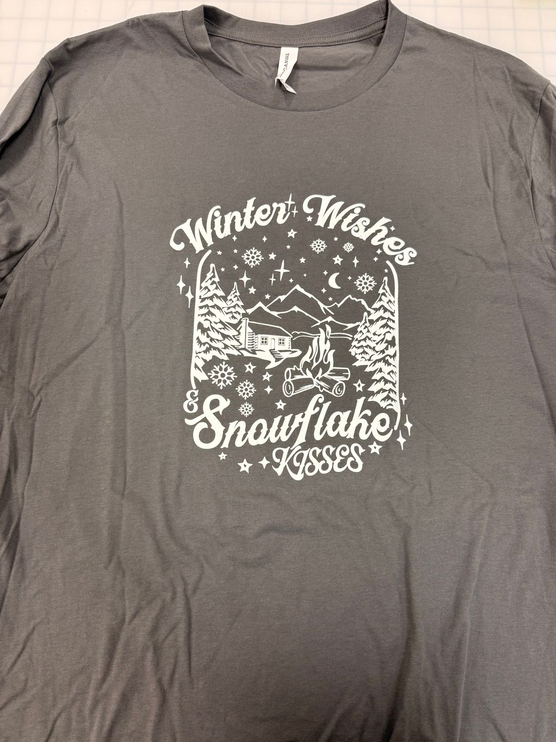 (XL) Winter Wishes  - Long Sleeve Gray