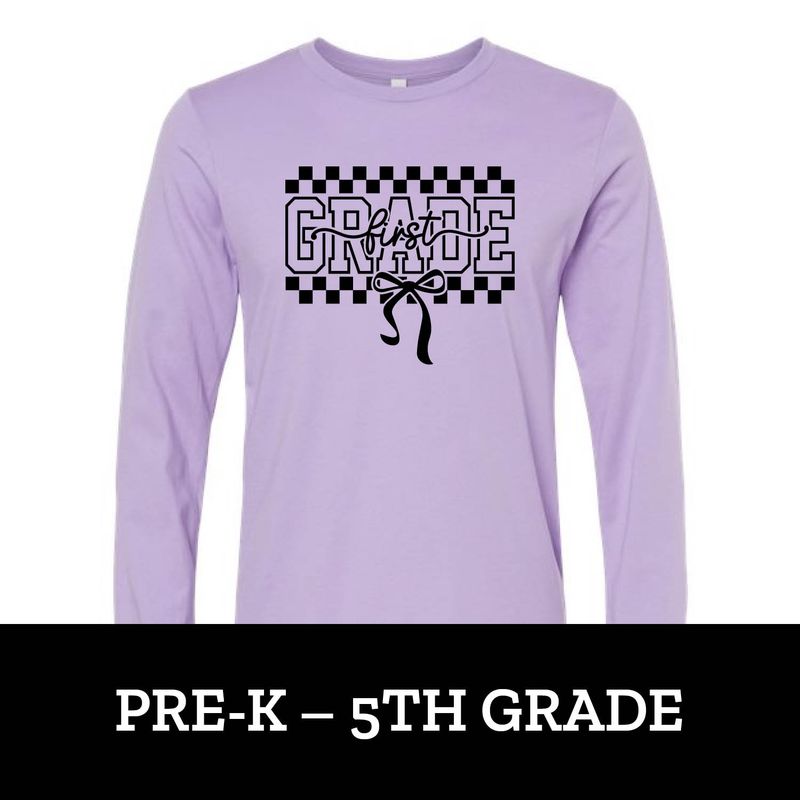 Customizable Bow Grade (PreK-5th) Long Sleeve Customizable Bow Grade (PreK-5th) Long Sleeve