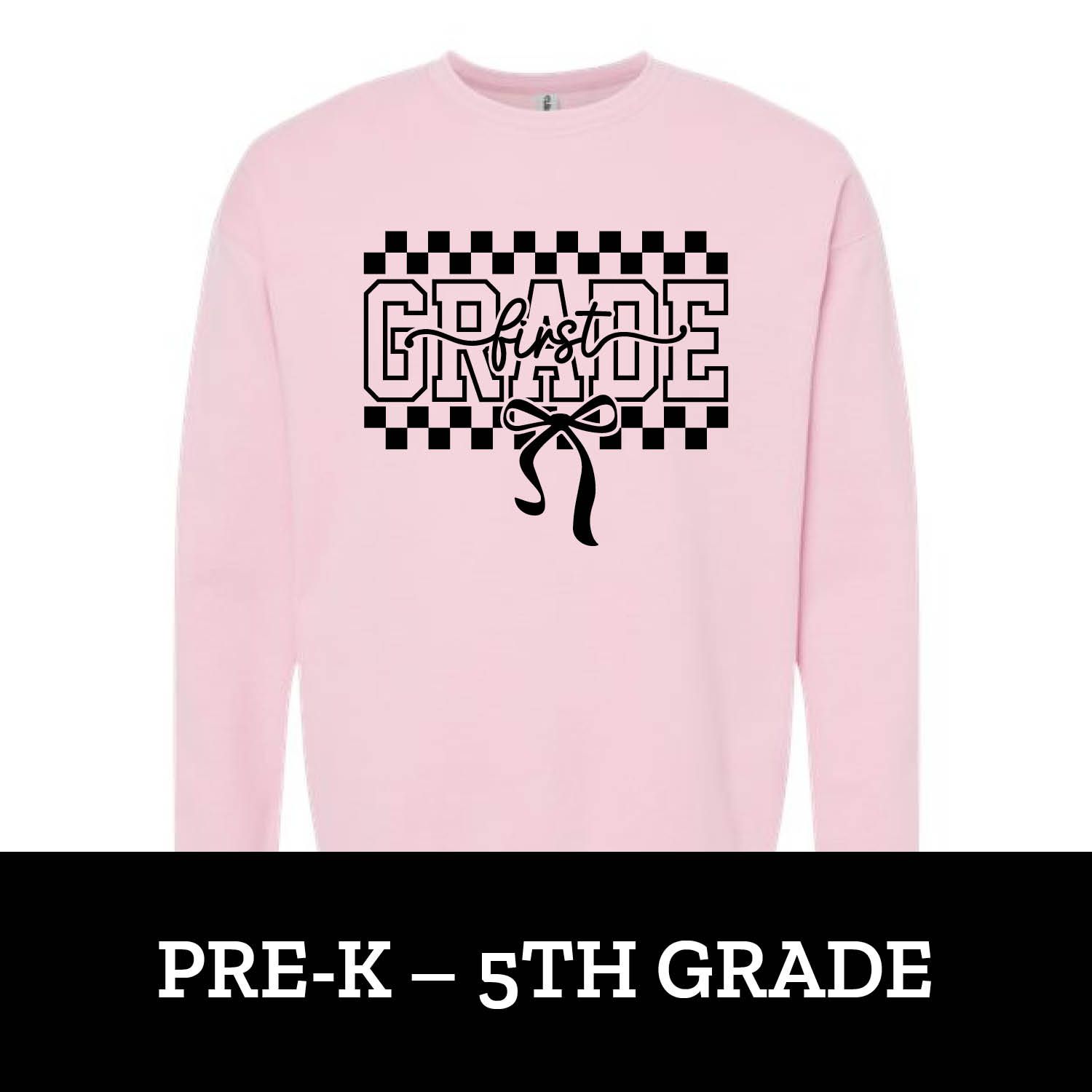 Customizable Bow Grade (PreK-5th) Fleece Crew