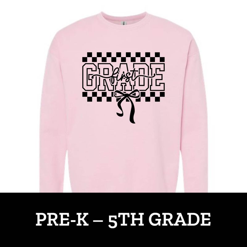 Customizable Bow Grade (PreK-5th) Fleece Crew Customizable Bow Grade (PreK-5th) Fleece Crew