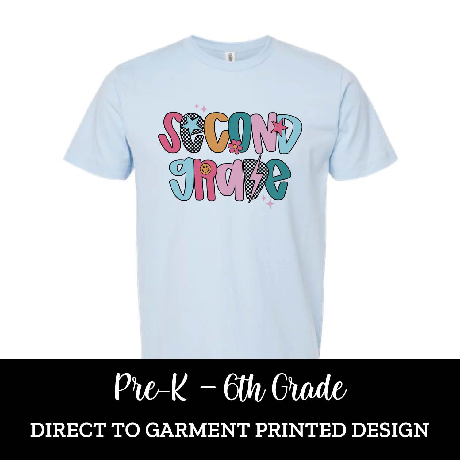 Colorful Grade (PreK-6th) Short Sleeve