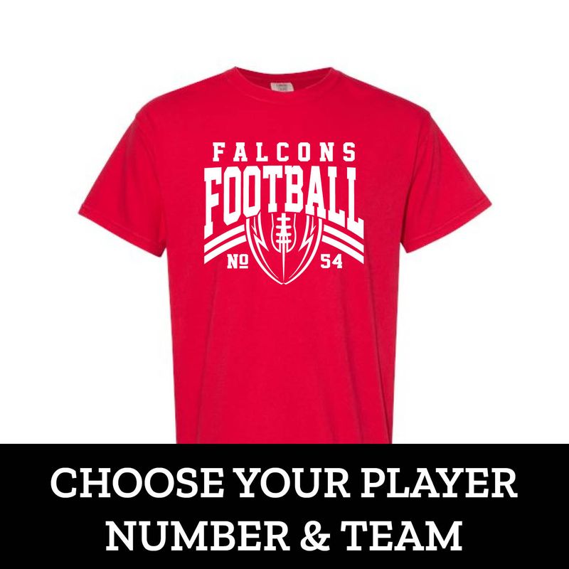 Customizable Team Football Number Short Sleeve