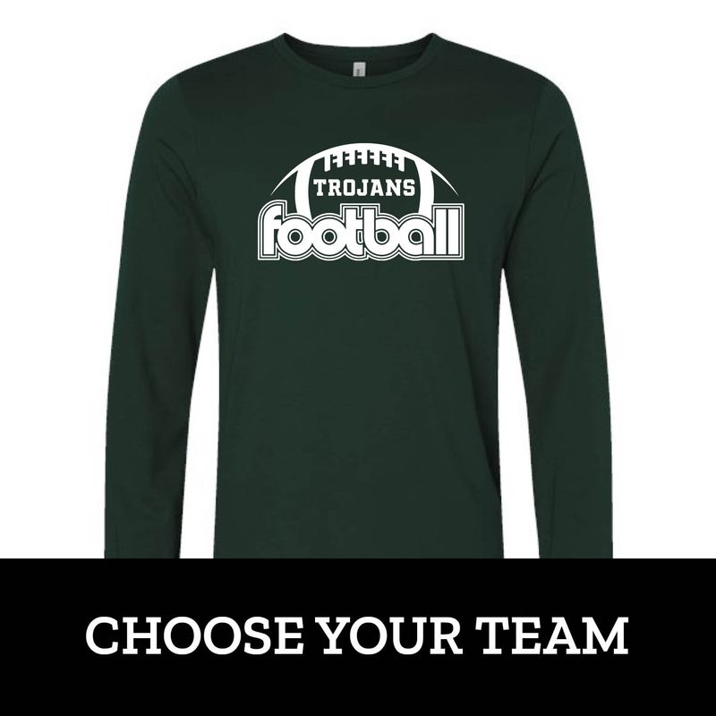 Customizable Retro Team Football Long Sleeve