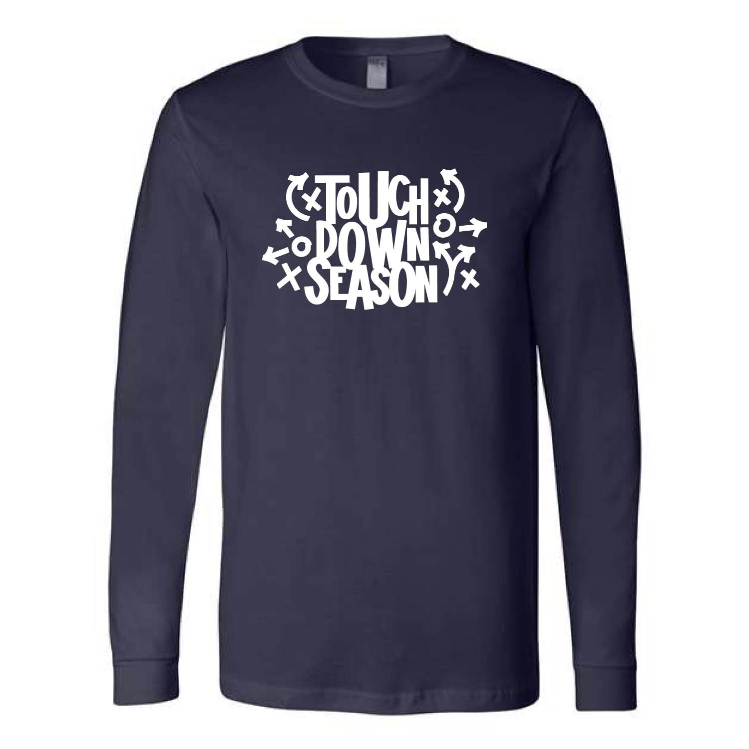 Customizable Touch Down Season Long Sleeve