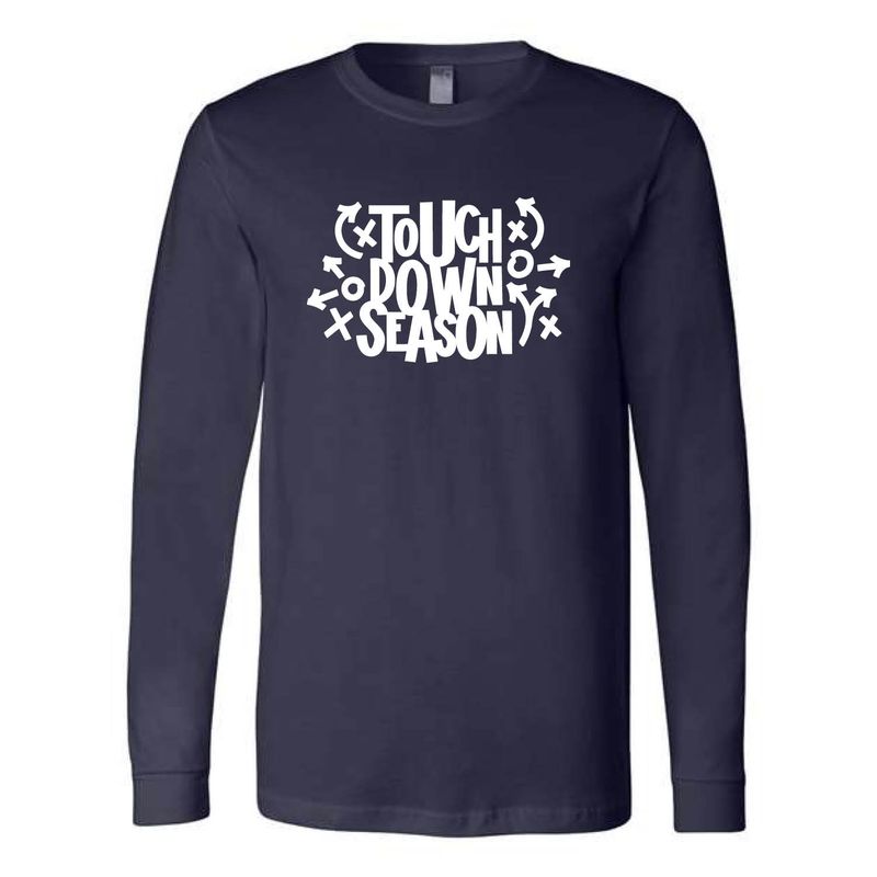 Customizable Touch Down Season Long Sleeve