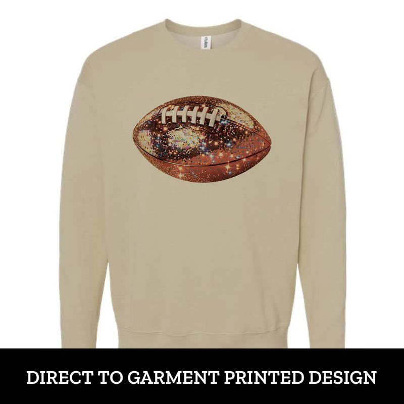 Sparkle Football Fleece Crew
