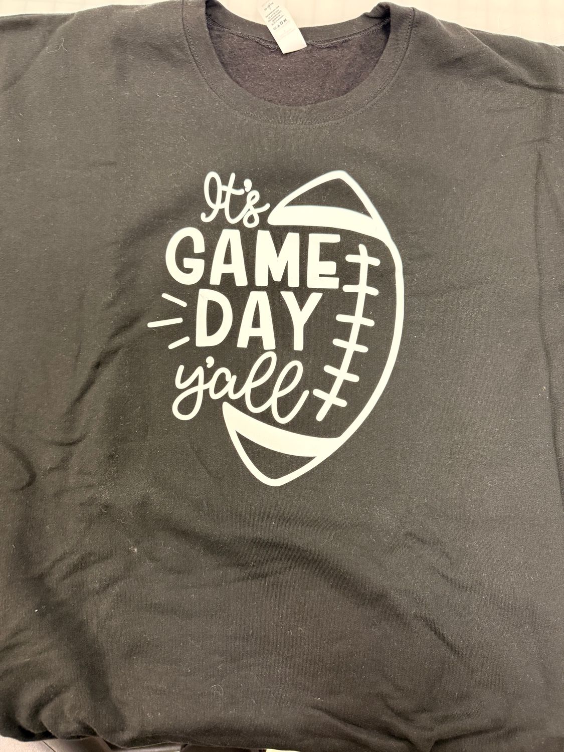 (L) Game Day - Fleece Crewneck Black