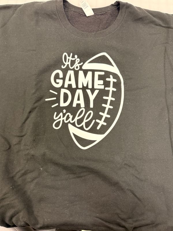 (L) Game Day - Fleece Crewneck Black