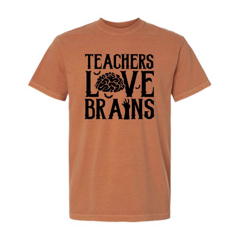 Customizable Teachers Love Brains Short Sleeve Customizable Teachers Love Brains Short Sleeve
