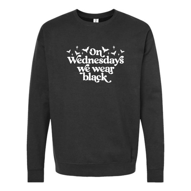 Customizable We Wear Black Fleece Crew Customizable We Wear Black Fleece Crew