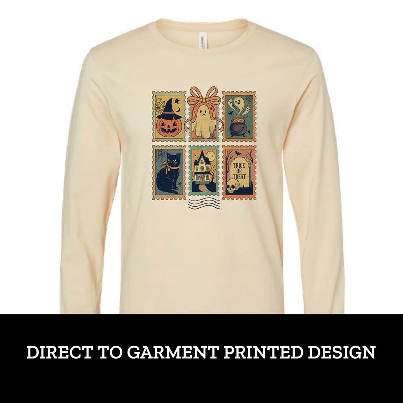 Halloween Stamps Long Sleeve Halloween Stamps Long Sleeve