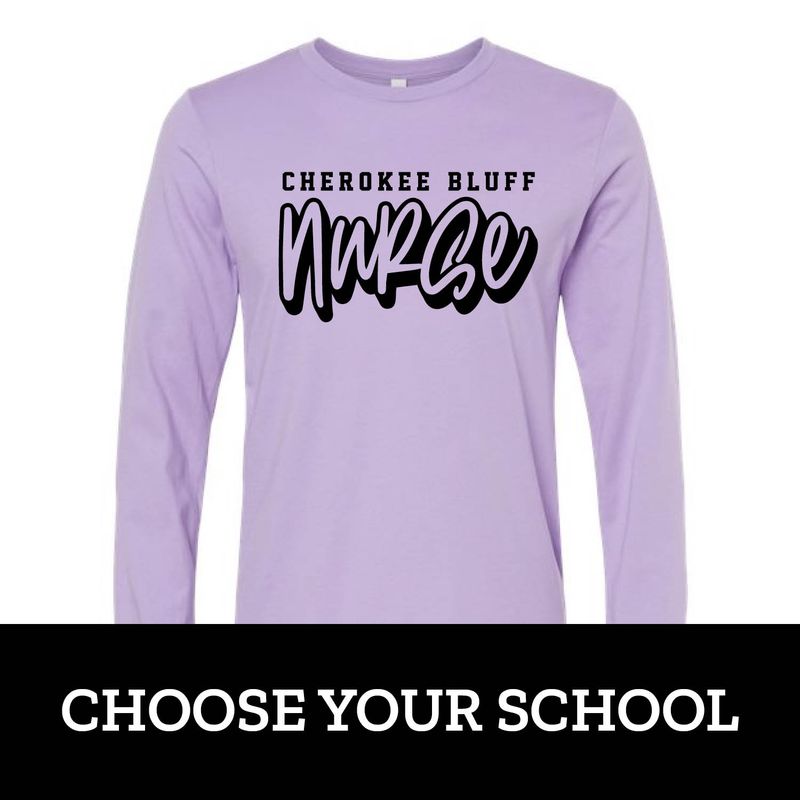 Customizable School Name Nurse Long Sleeve