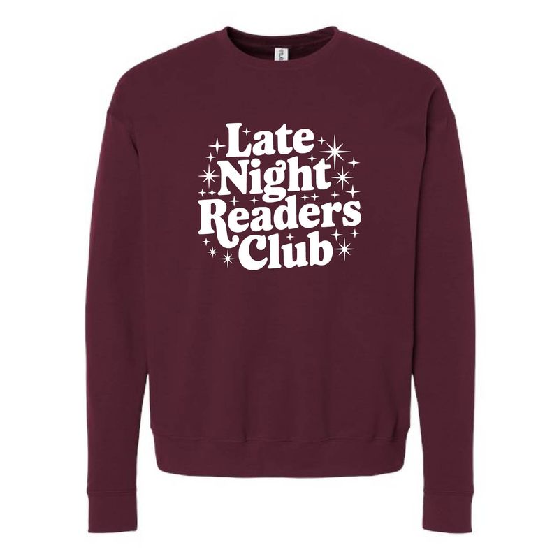 Customizable Late Night Readers Club Fleece Crew