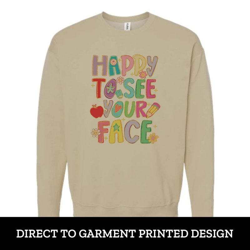 Happy to See Your Face Fleece Crew