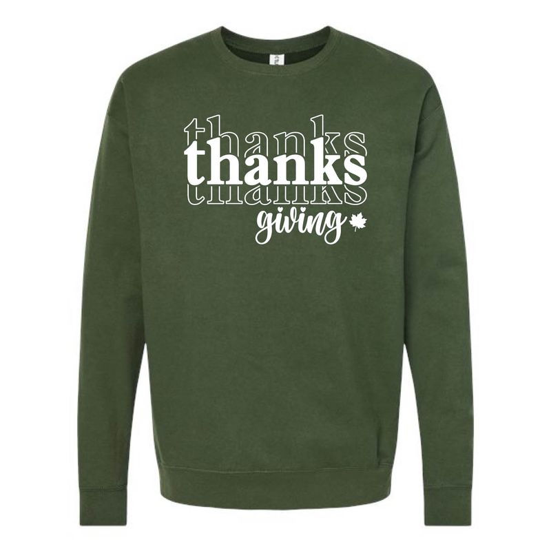 Customizable Thanks Giving Fleece Crew Customizable Thanks Giving Fleece Crew