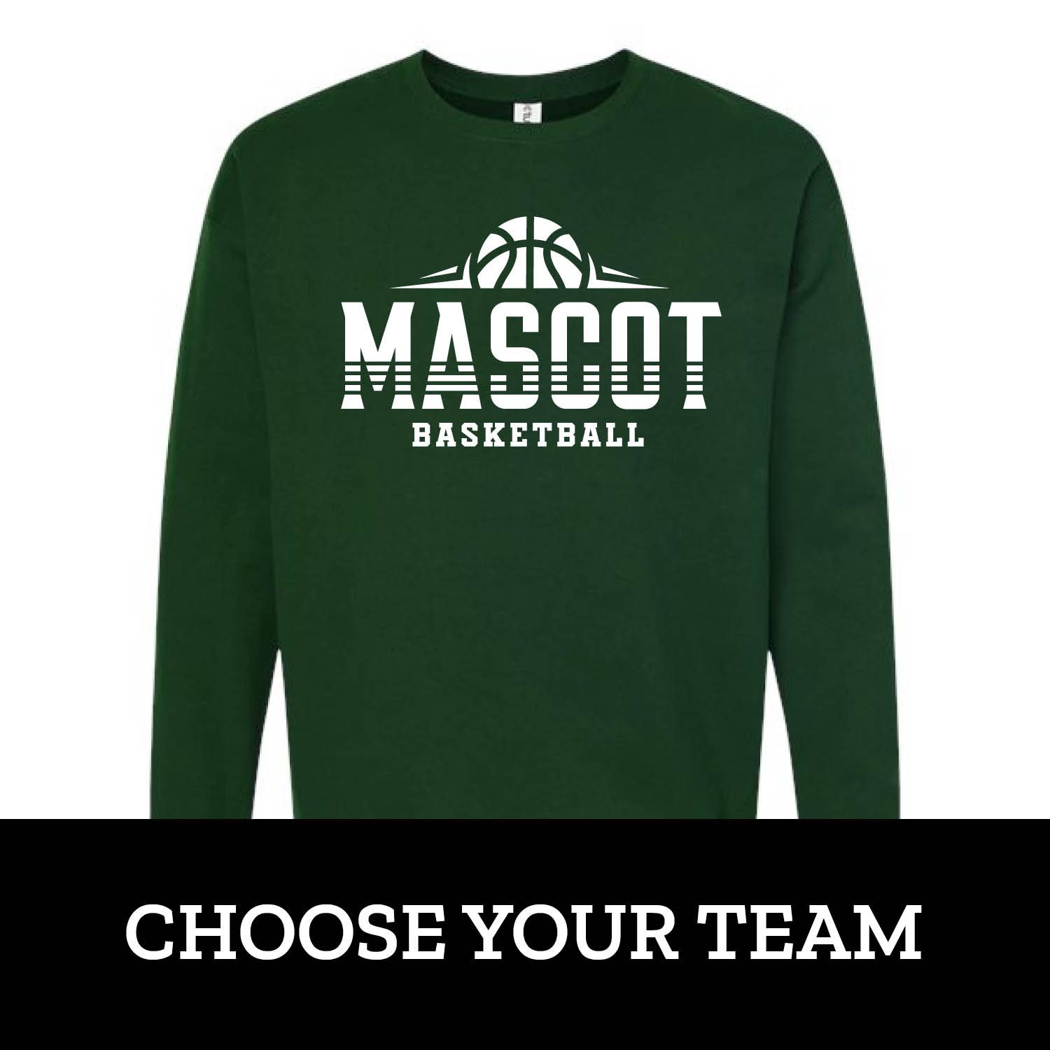 Customizable Basketball Team Stripe Fleece Crew Customizable Basketball Team Stripe Fleece Crew