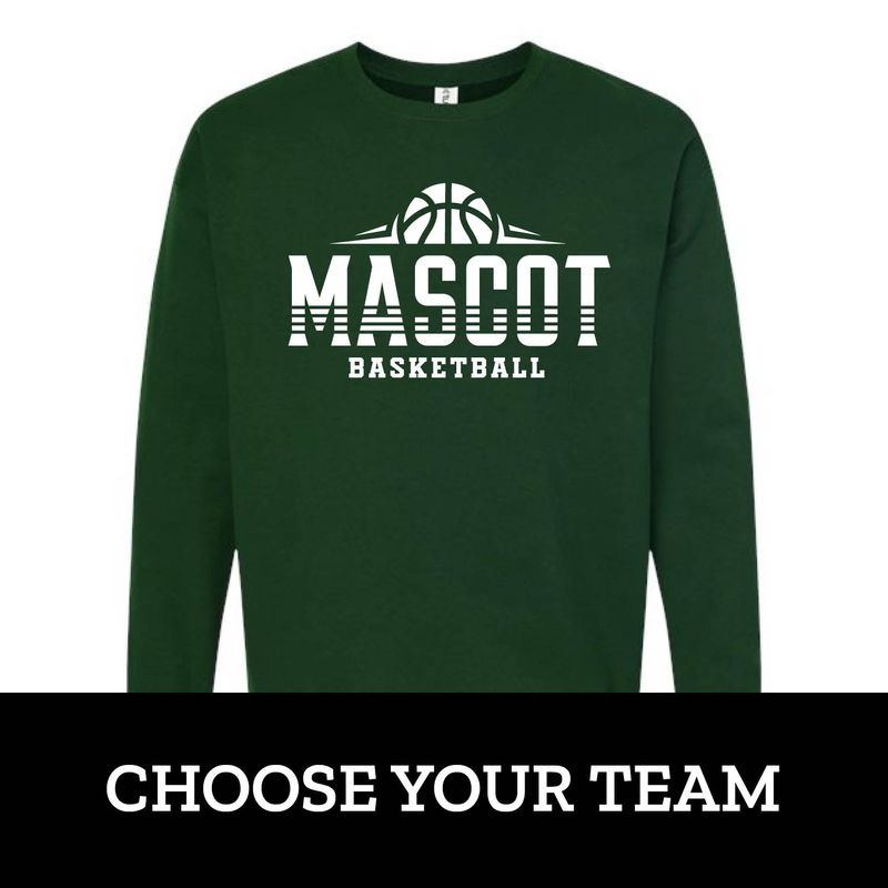 Customizable Basketball Team Stripe Fleece Crew Customizable Basketball Team Stripe Fleece Crew