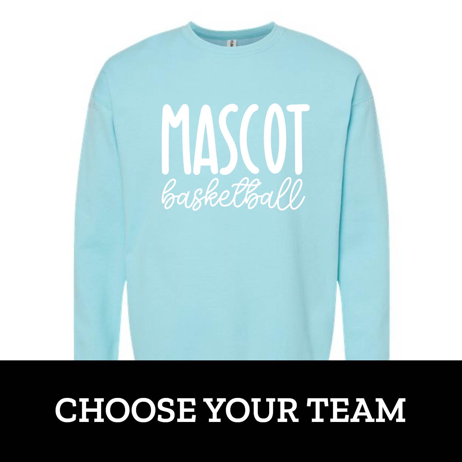 Customizable Script Basketball Team Fleece Crew Customizable Script Basketball Team Fleece Crew