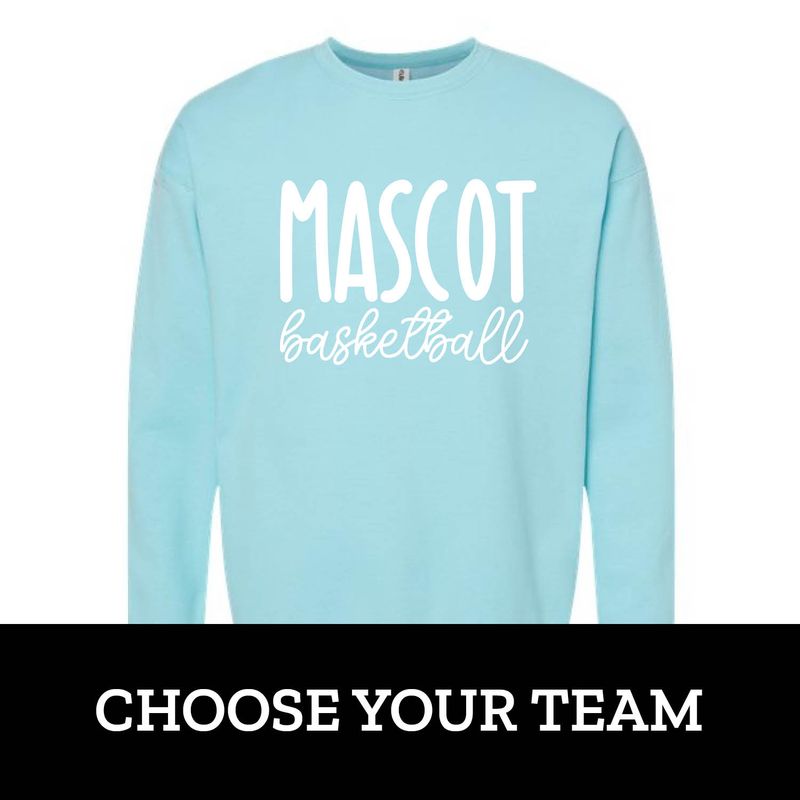 Customizable Script Basketball Team Fleece Crew Customizable Script Basketball Team Fleece Crew