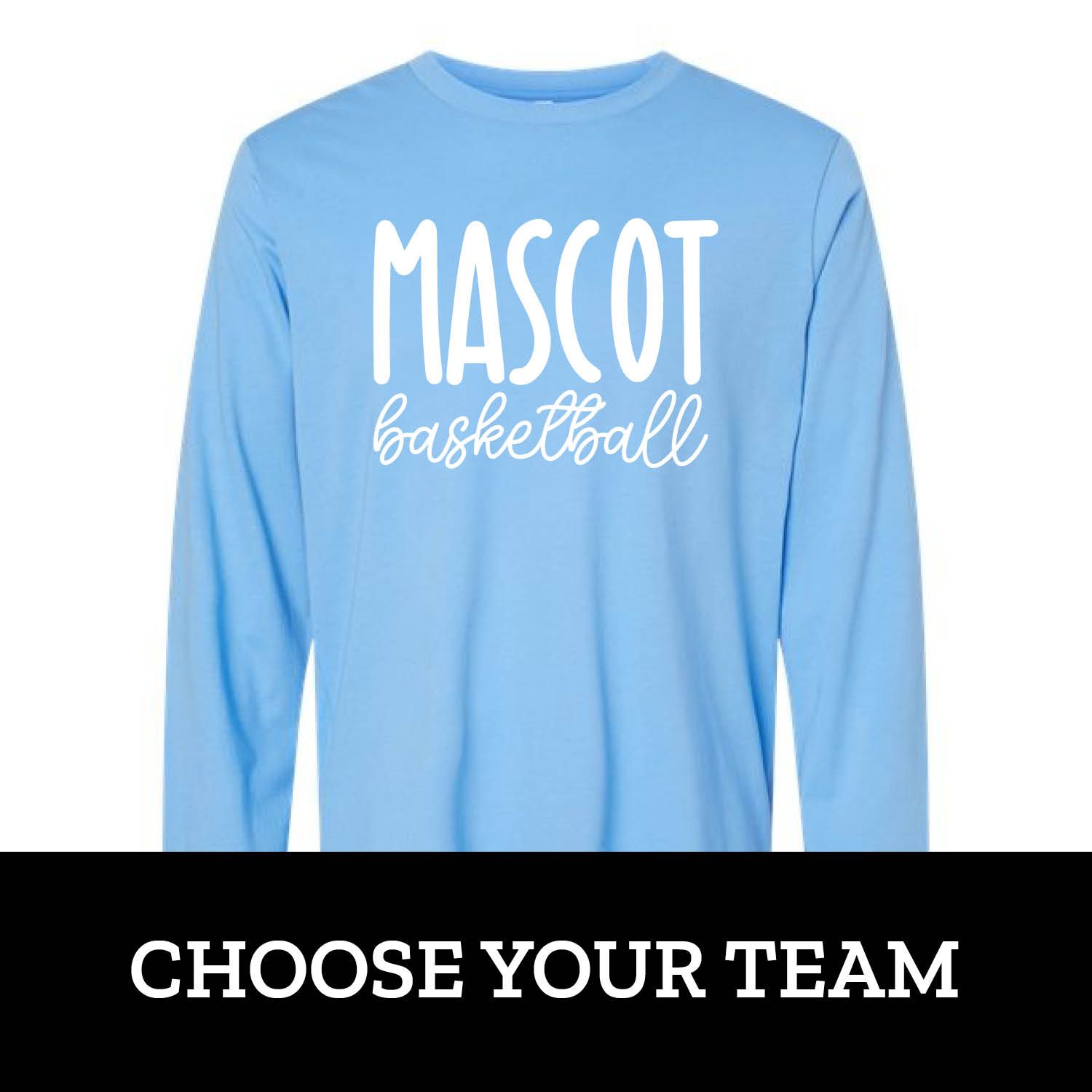 Customizable Script Basketball Team Long Sleeve Customizable Script Basketball Team Long Sleeve