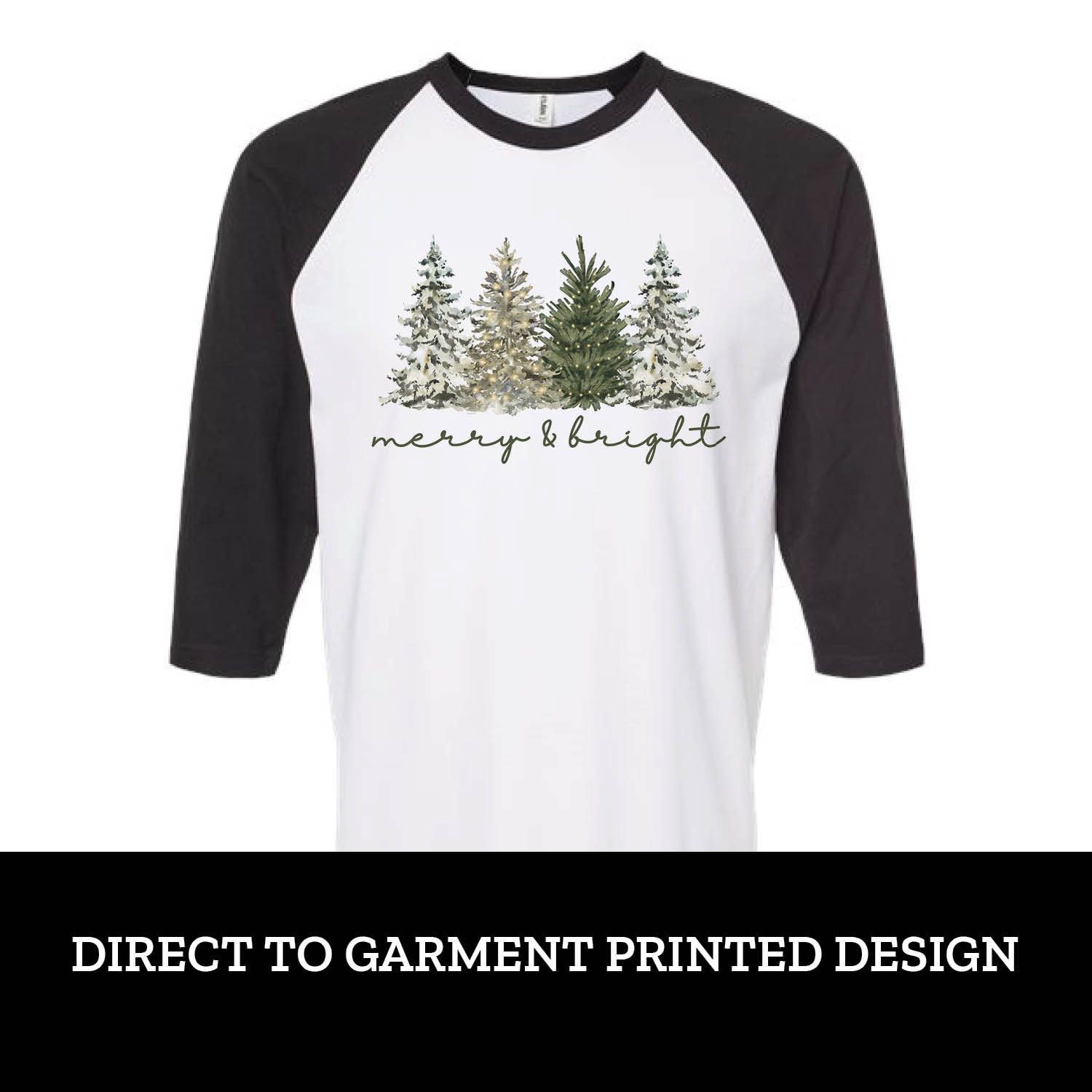 Merry & Bright Trees Raglan Merry & Bright Trees Raglan