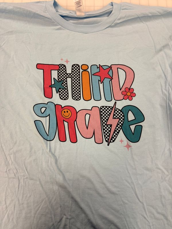 (3X) Third Grade - Short Sleeve Light Blue