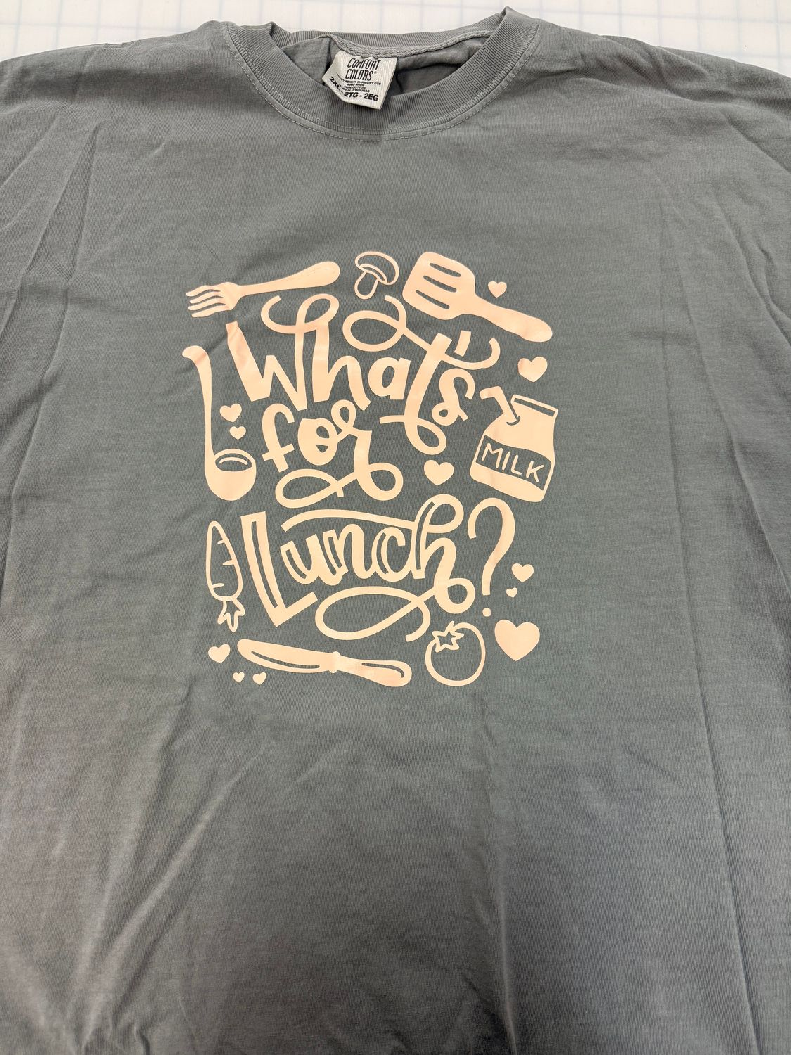 (2X) What's For Lunch? - Short Sleeve Gray (2X) What's For Lunch? - Short Sleeve Gray