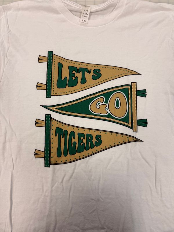 (L) Tigers 3 Pennant - Short Sleeve White