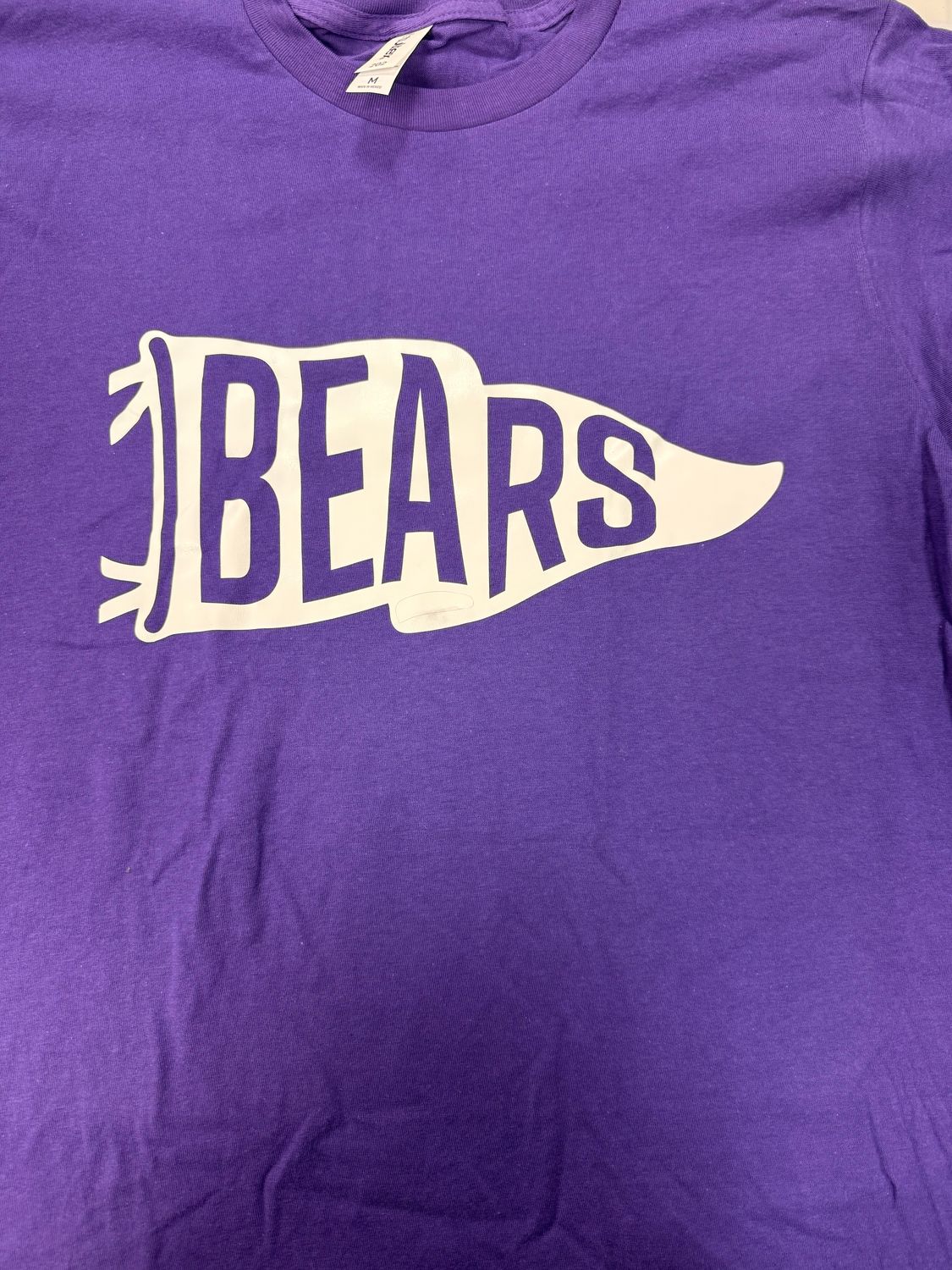 (M) Bears Pennant - Short Sleeve Purple