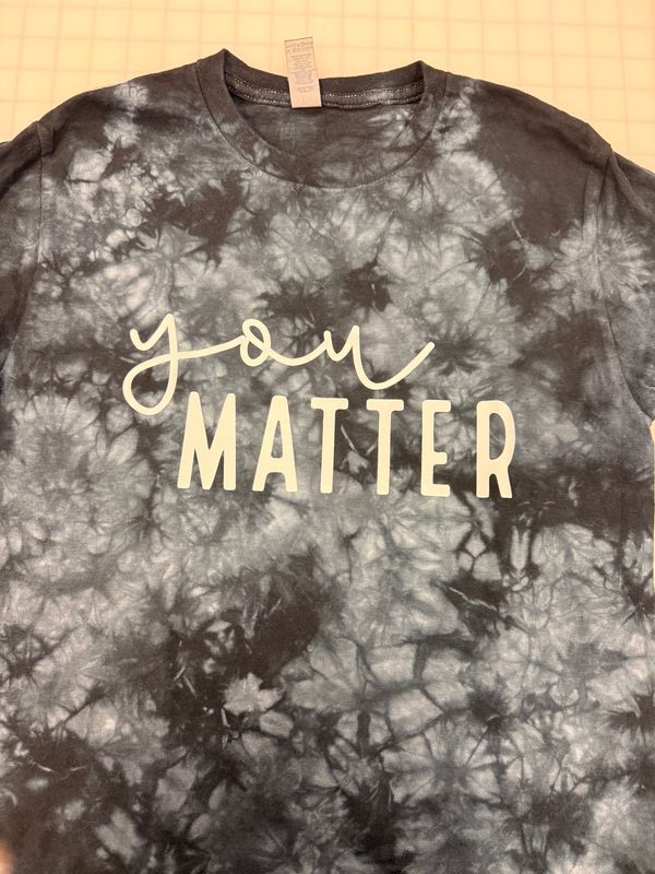 (S) You Matter - Short Sleeve Tie Dye Black Crystal (S) You Matter - Short Sleeve Tie Dye Black Crystal