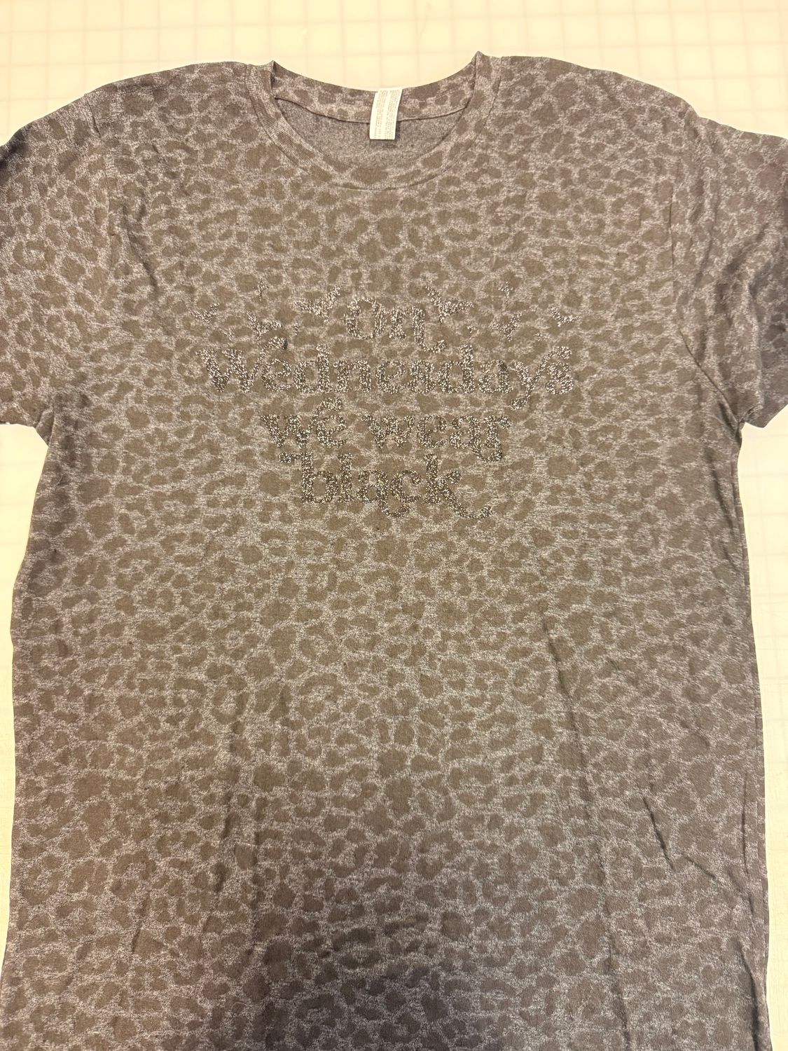 (S) On Wednesday We Wear Black - Glitter Black - Short Sleeve Black Reptile