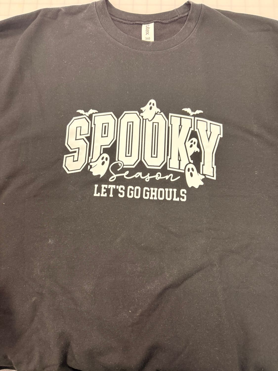 (M) Let's Go Ghouls - Fleece Crew Black