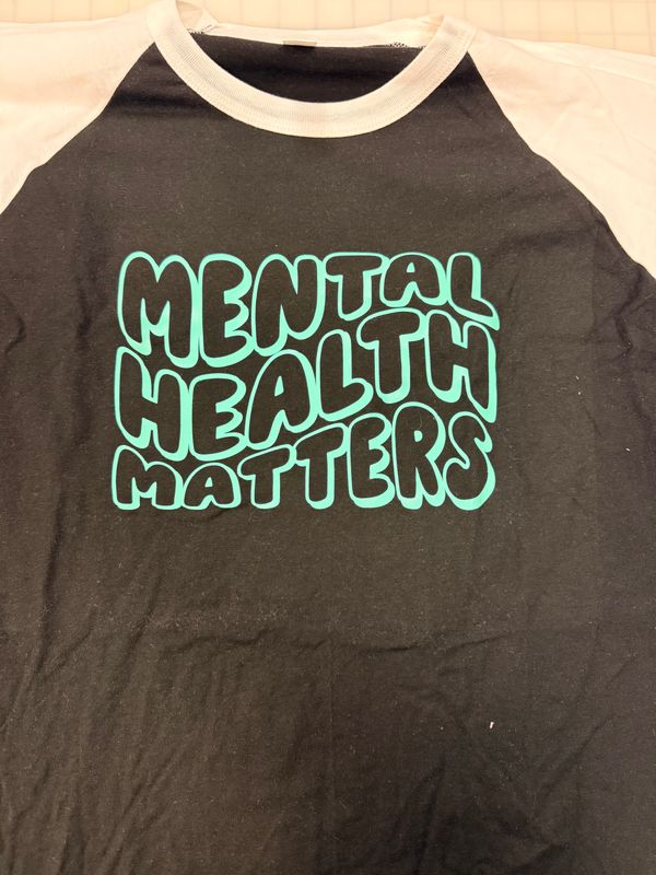 (XL) Mental Health Matters - Raglan Black  w/ White Sleeves