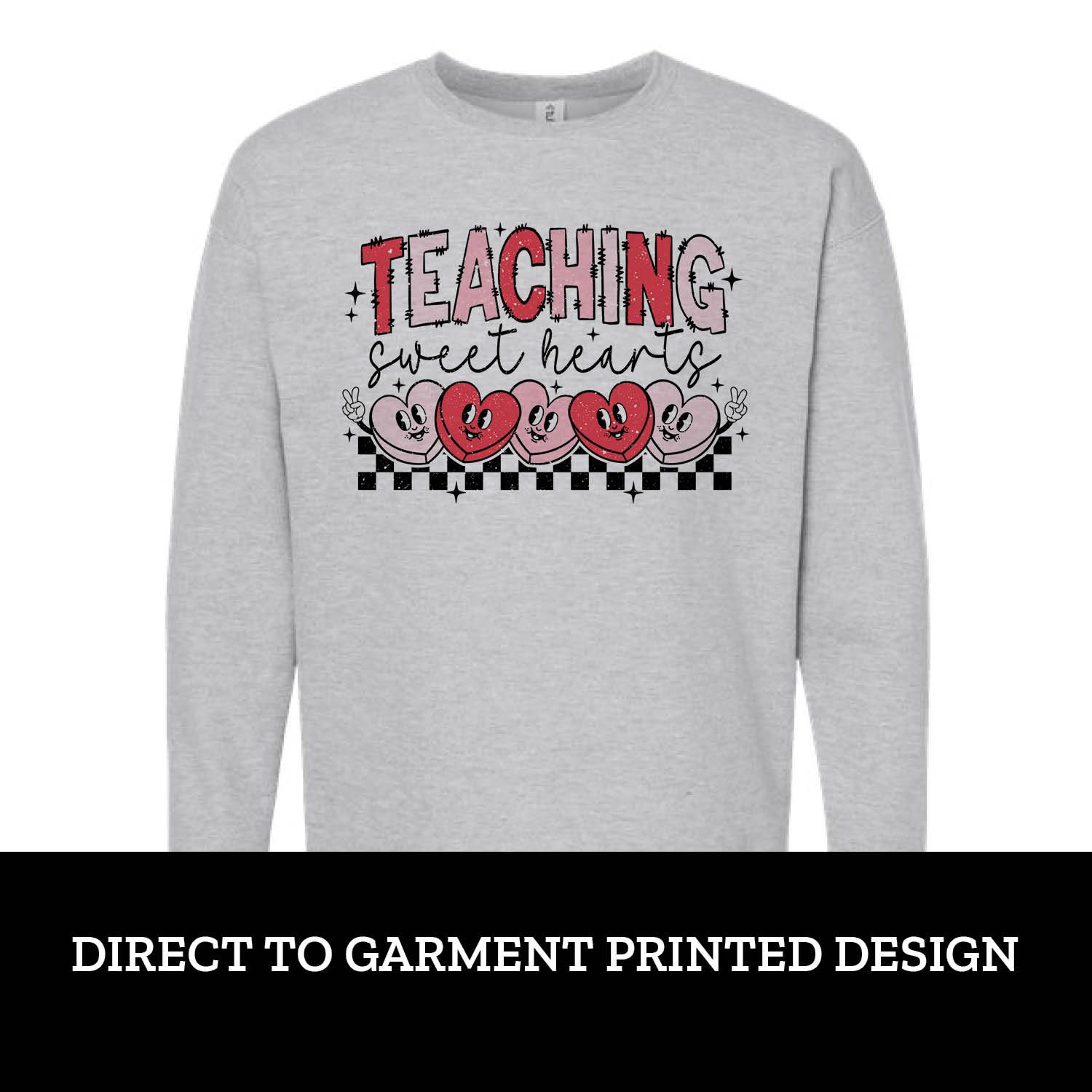 Teaching Sweet Hearts Fleece Crew