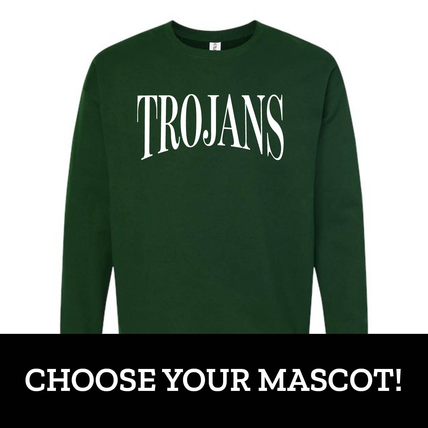 Customizable Arched Team Fleece Crew Customizable Arched Team Fleece Crew