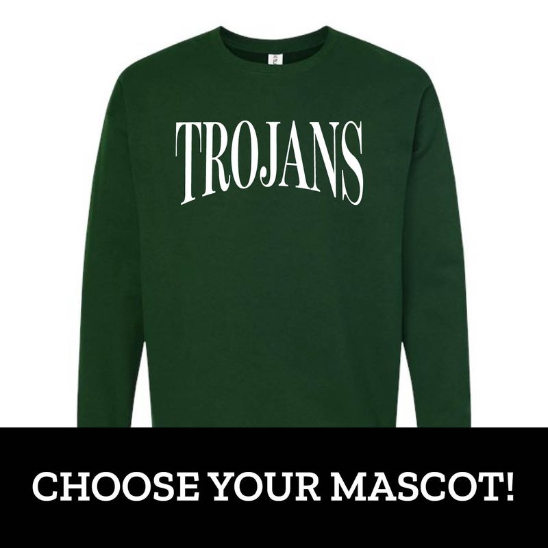 Customizable Arched Team Fleece Crew