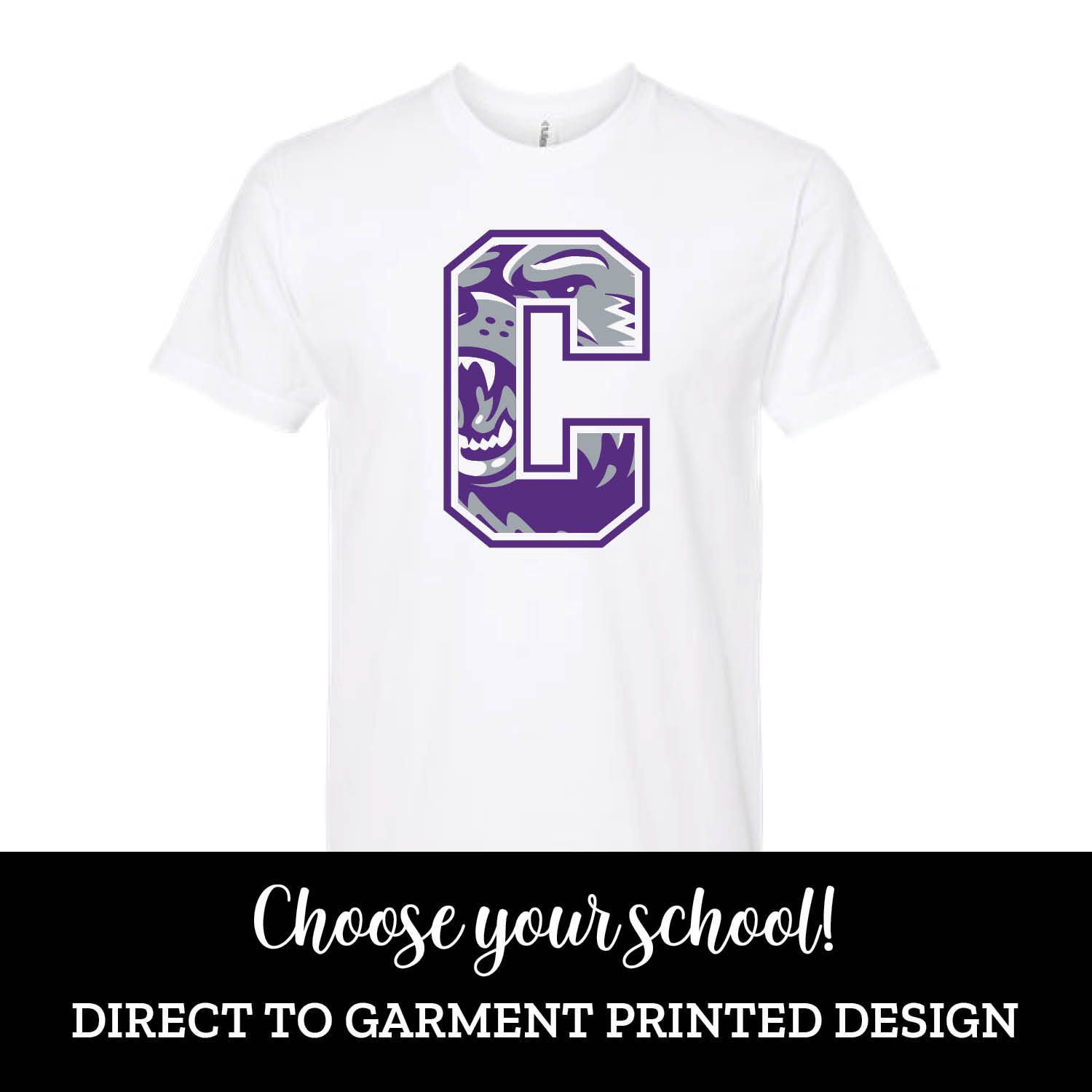 School Big Letter Short Sleeve School Big Letter Short Sleeve