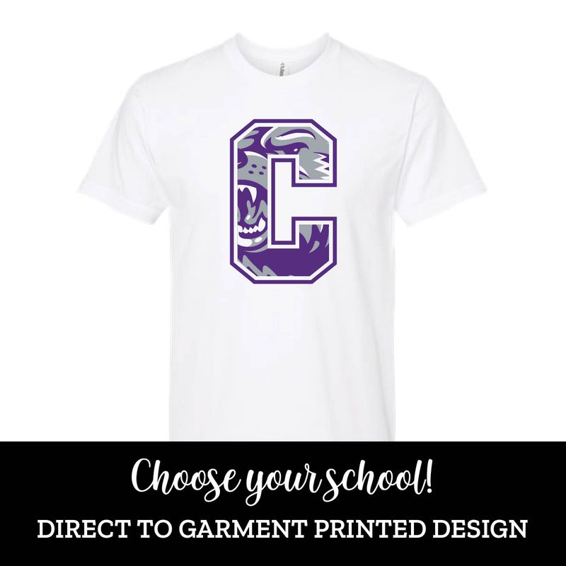 School Big Letter Short Sleeve School Big Letter Short Sleeve