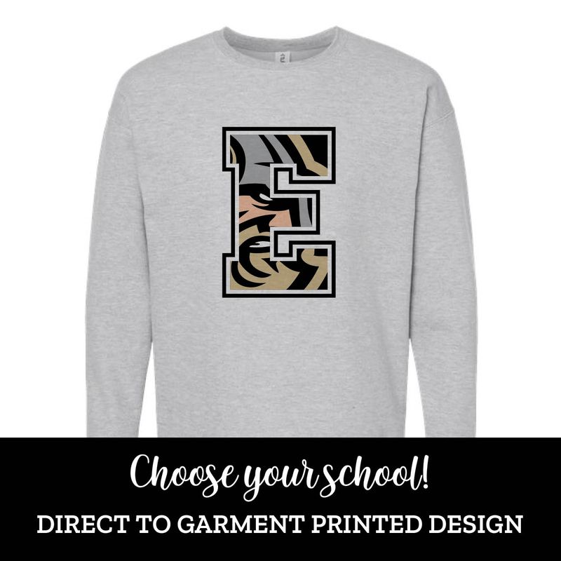 School Big Letter Fleece Crew
