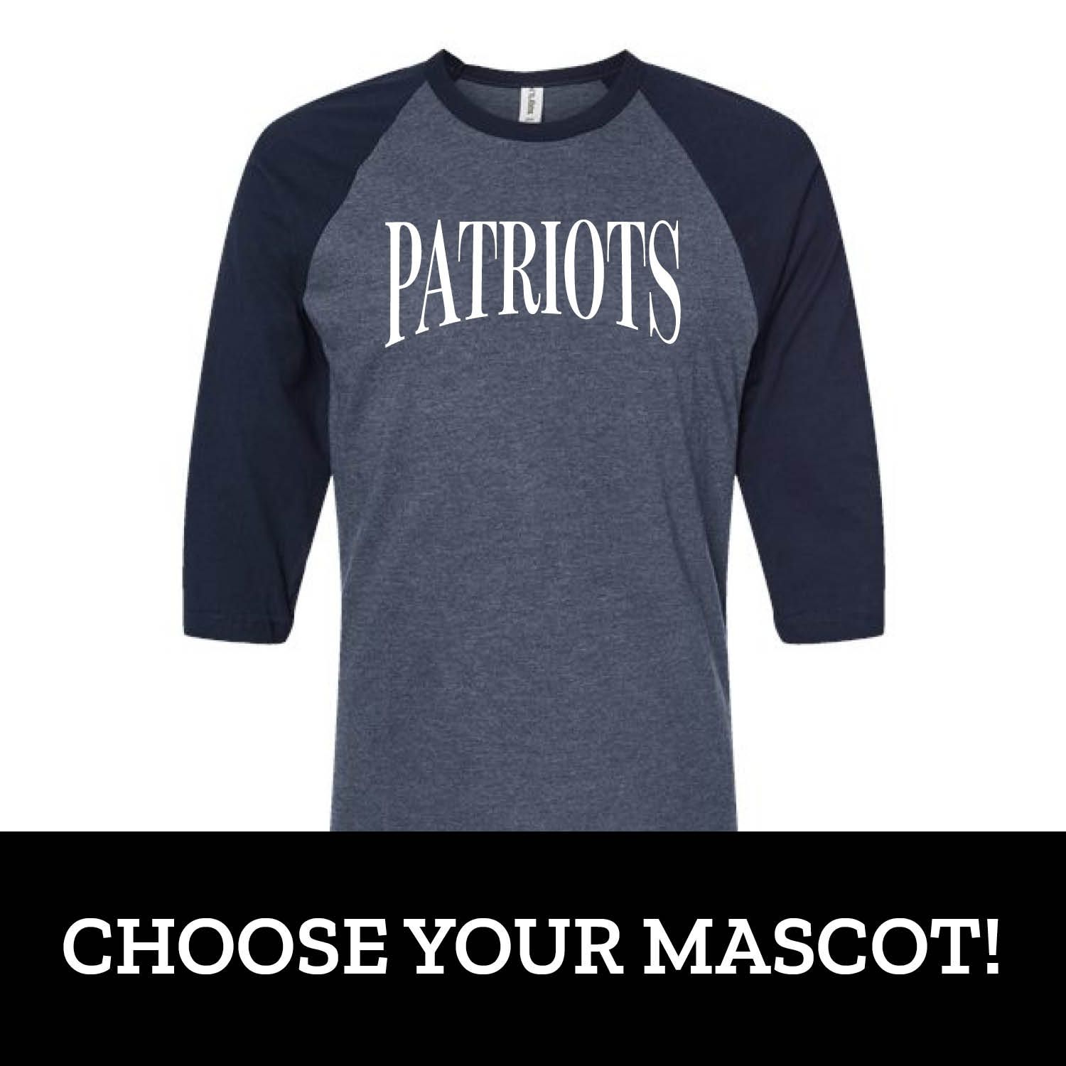 Customizable Arched Team Raglan Customizable Arched Team Raglan