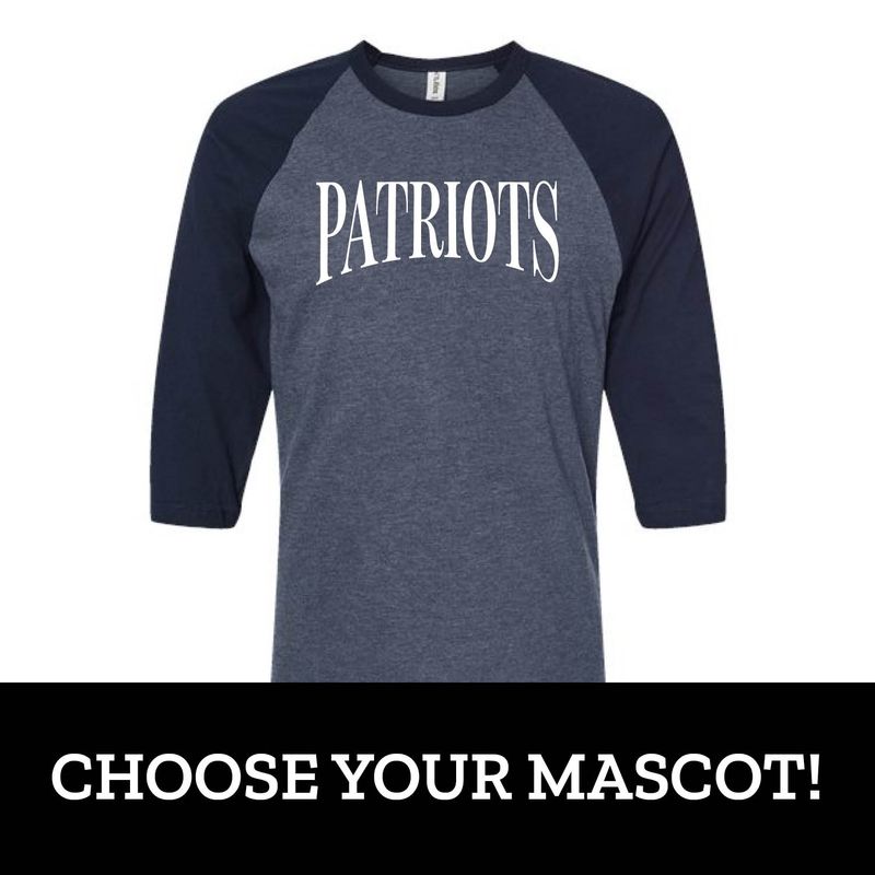 Customizable Arched Team Raglan Customizable Arched Team Raglan