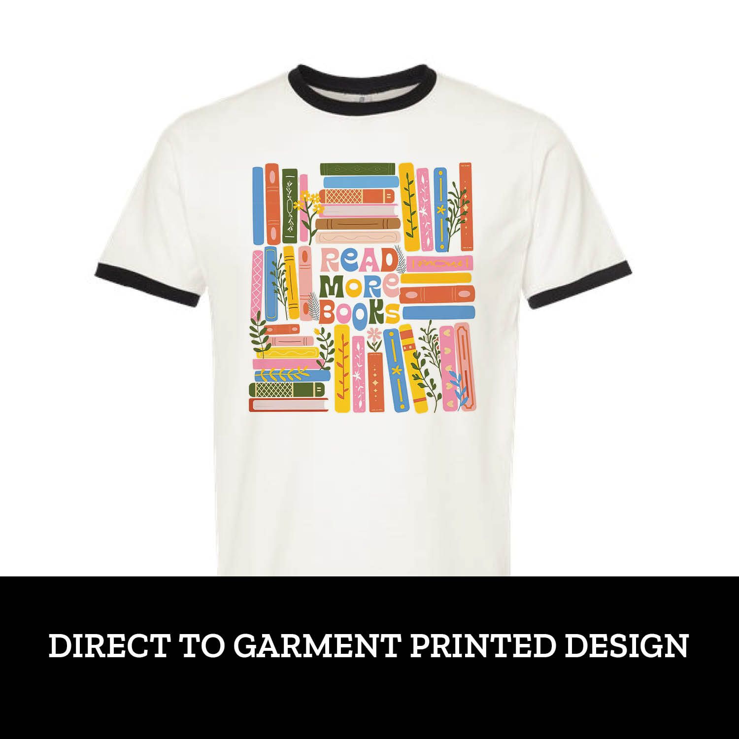 Colorful Read More Books Short Sleeve
