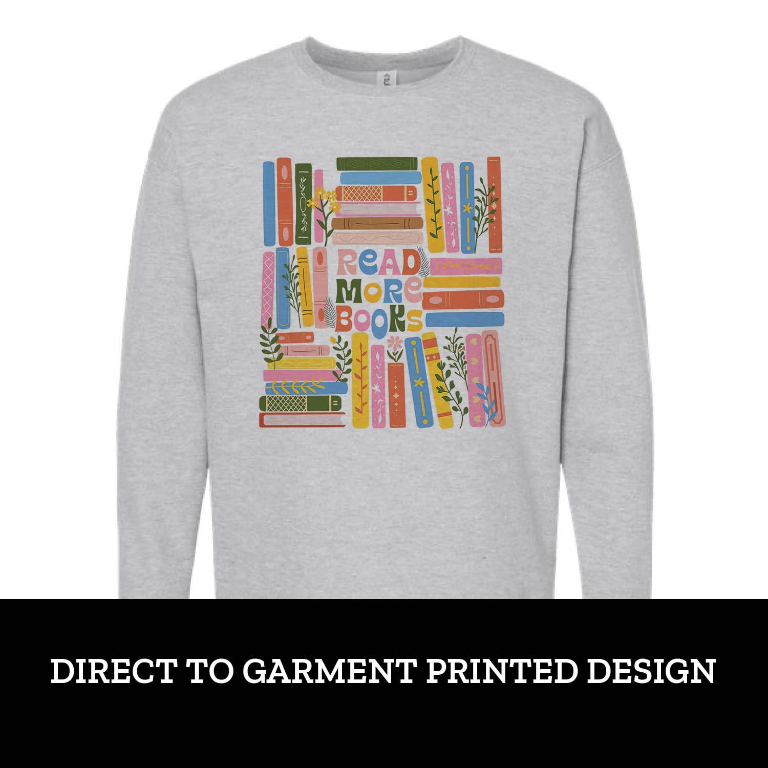 Colorful Read More Books Fleece Crew