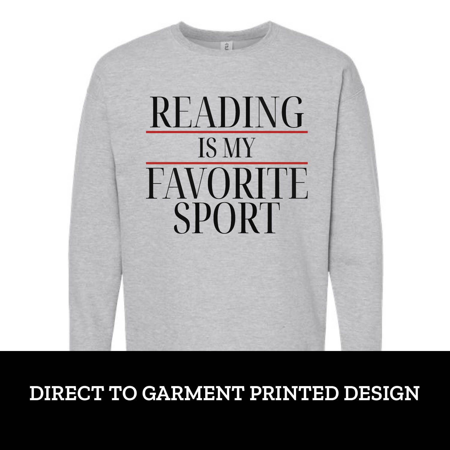 Reading is My Favorite Sport Fleece Crew