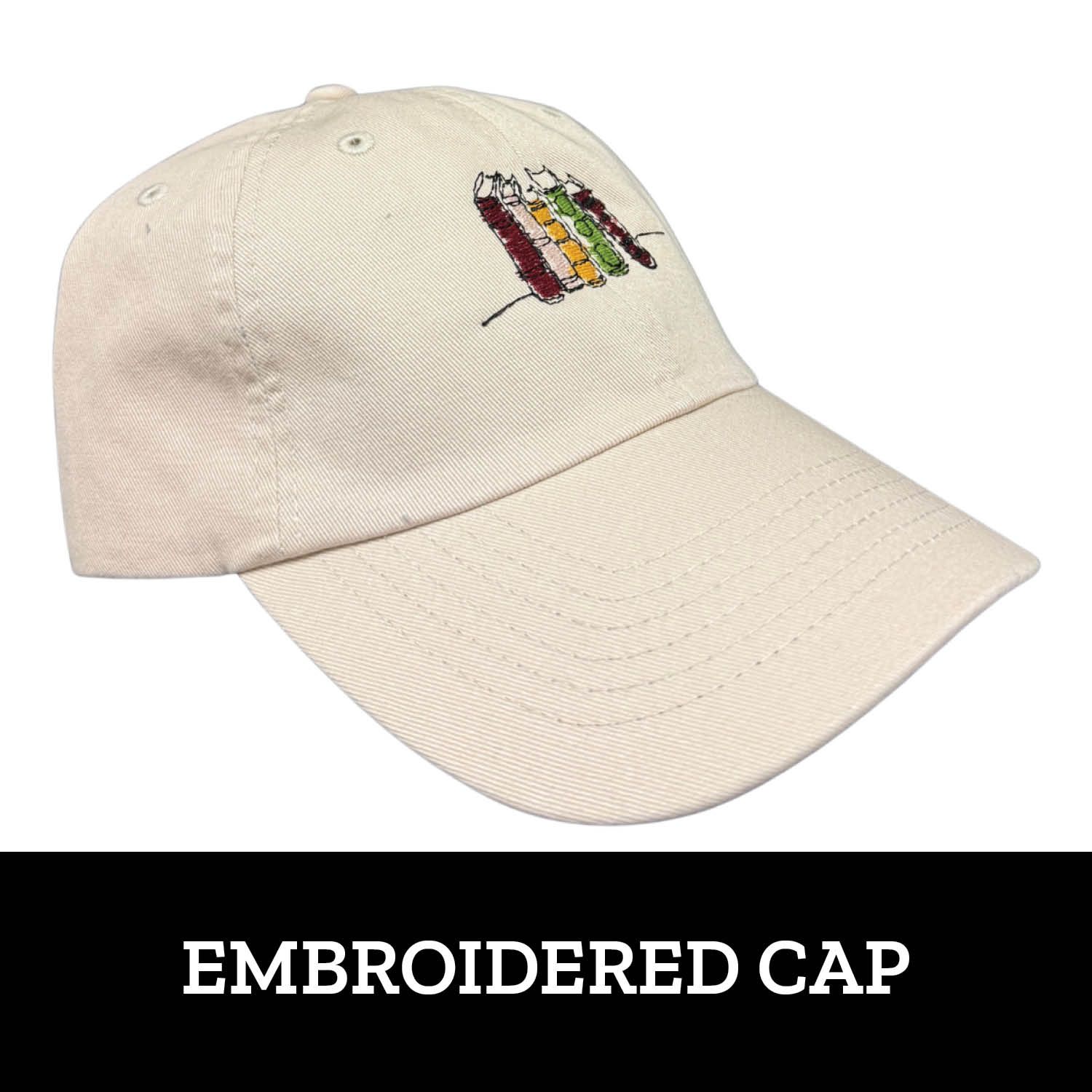 Book Stack Embroidered Cap Book Stack Embroidered Cap
