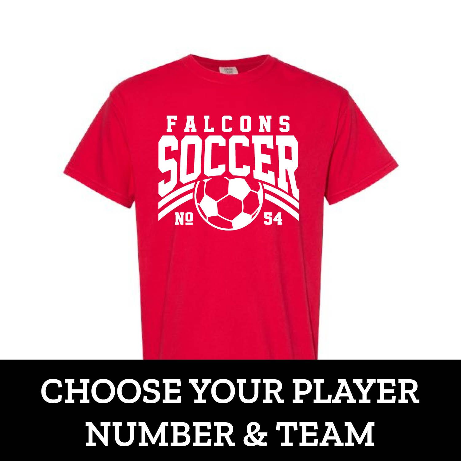 Customizable Team Soccer Number Short Sleeve