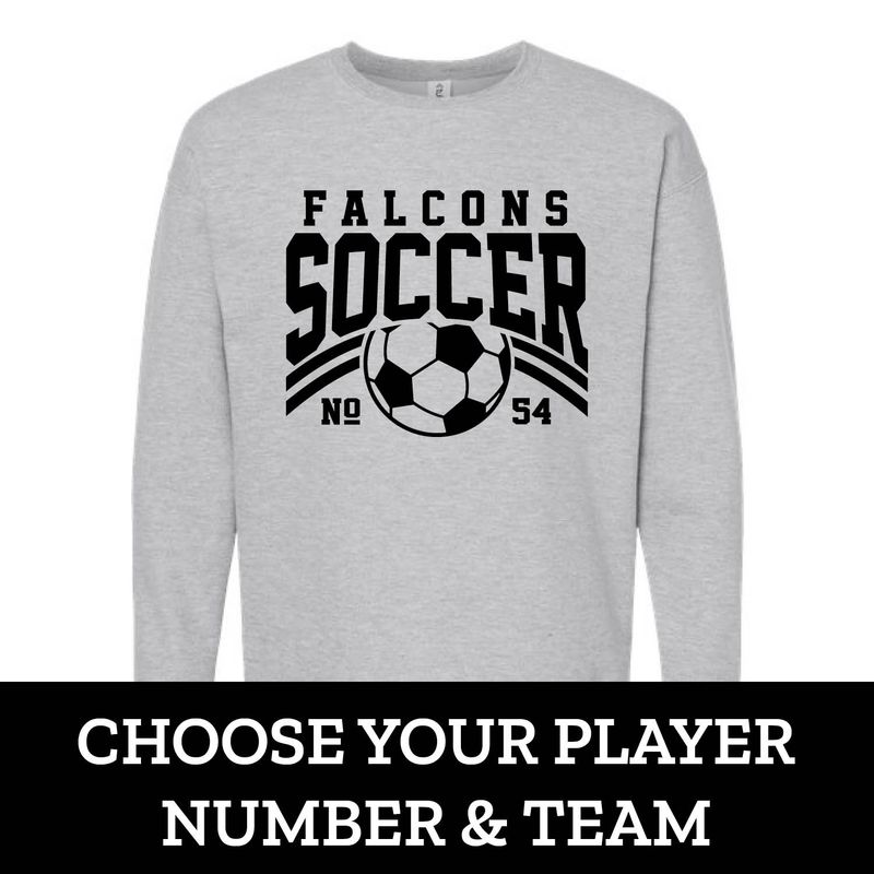 Customizable Team Soccer Number Fleece Crew