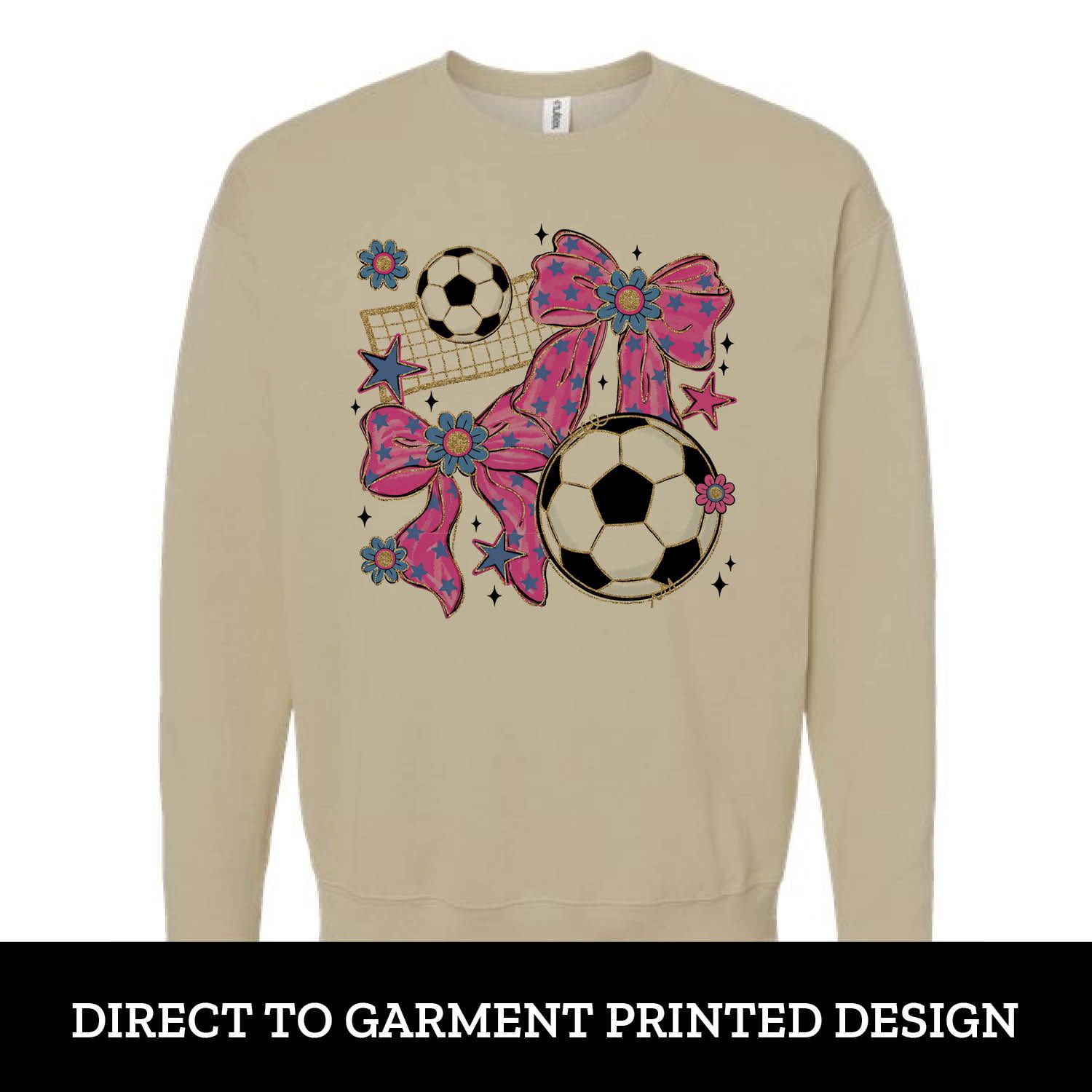 Soccer Bows Fleece Crew